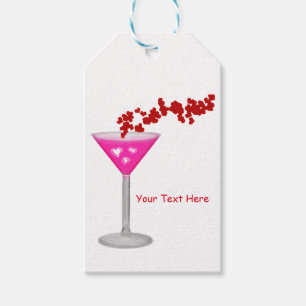 Étiquettes-cadeau Cocktail Pink Valentine's Day sur mesure Fête Fave