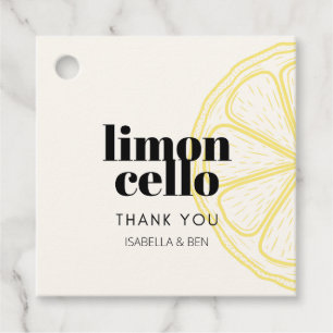 Étiquettes Cadeau Cocktail tendance Limoncello fait maison Thankyou