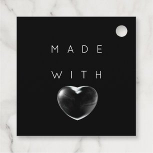 Étiquettes Cadeau Code de réduction Logo Gold Heart Remerciements mi
