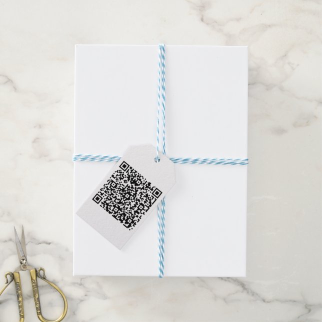 Étiquettes-cadeau Code QR (Avec de laficelle)