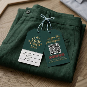 Étiquettes-cadeau Code QR de l'entreprise personnalisé Prix Suspendu