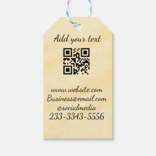 Étiquettes-cadeau code QR personnalisé simple ajouter votre nom text