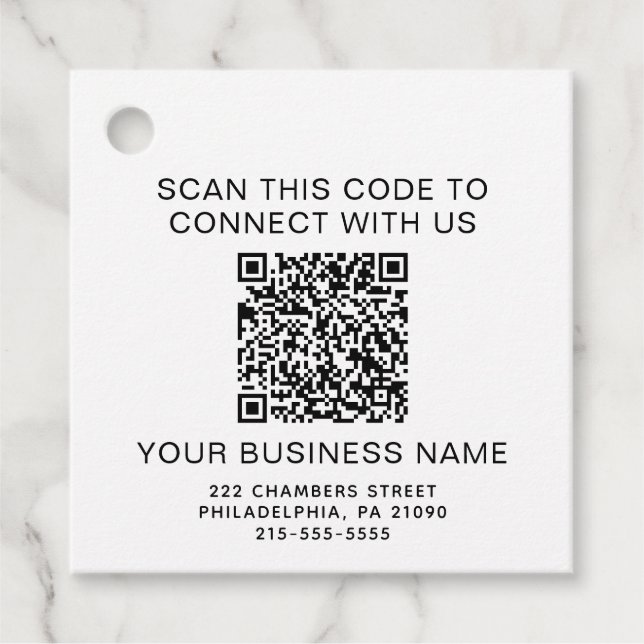 Étiquettes Cadeau Code QR promotionnel (Devant)