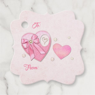 Étiquettes Cadeau Coeur au coeur Valentines Jour A et DE