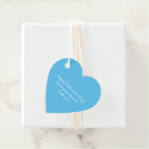 Étiquettes Cadeau Coeur bleu ciel mignon Valentine's day classes boy
