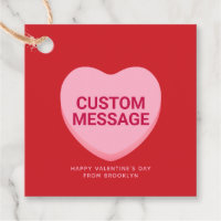 Coeur de conversation de message personnalisé roug