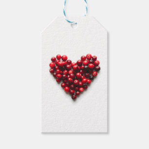 Étiquettes-cadeau Cœur de Cranberry
