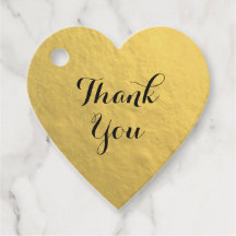 Cœur de feuille d'or Merci
