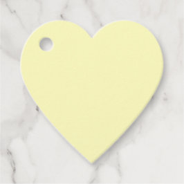 Étiquettes Cadeau Coeur jaune pâle