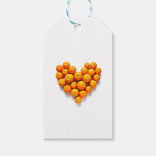Étiquettes-cadeau Cœur Orange