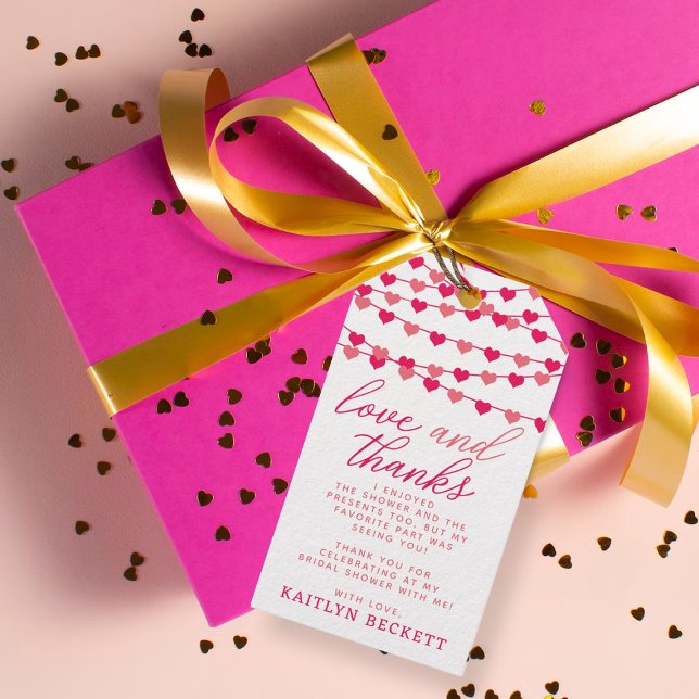 Étiquettes-cadeau Cœurs d'amour en ficelle suspendus pour la fête de (Créateur téléchargé)