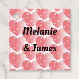 Étiquettes Cadeau Coeurs Et Noms Roses Mignons Favoriser Les Tags