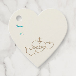 Étiquettes Cadeau Coeurs Rosary Tags cadeaux