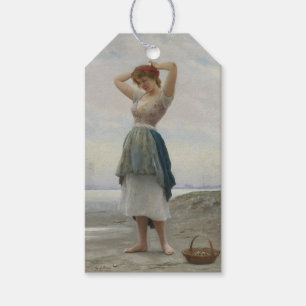 Étiquettes-cadeau Collecte de cailloux et coquillages sur la plage