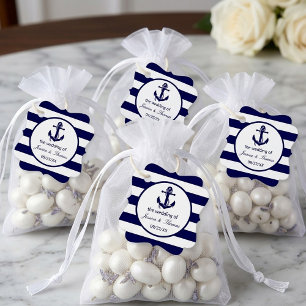 Étiquettes Cadeau Collection de Mariages de la marine d'Ancres nauti