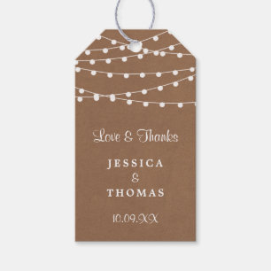 Étiquettes-cadeau Collection de Mariages Rustic Kraft