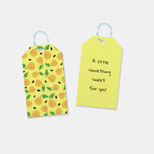 Étiquettes-cadeau Collection Poires Dorées Jaune Clair