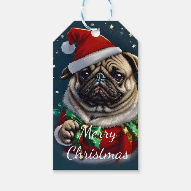Étiquettes-cadeau Collection Puggy Claus (Devant)