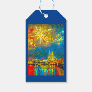 Étiquettes-cadeau Cologne fireworks