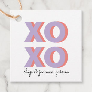 Étiquettes Cadeau Colorbloc XOXO