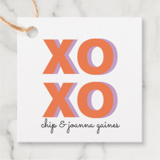 Étiquettes Cadeau Colorbloc XOXO