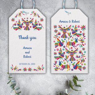 ÉTIQUETTES-CADEAU COLORFULL OTOMI MEXICAN