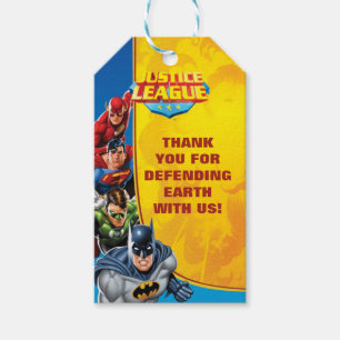 Étiquettes-cadeau Comics DC Justice League - Anniversaire