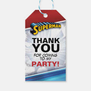 Étiquettes-cadeau Comics DC Superman - Anniversaire