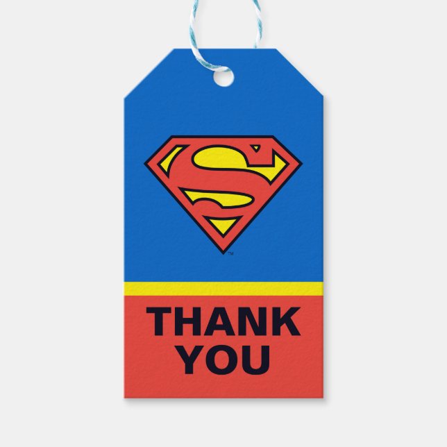 Étiquettes-cadeau Comics DC | Superman | Logo classique (Devant)