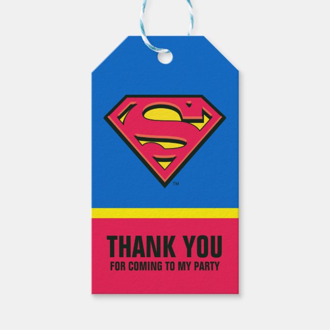 Étiquettes-cadeau Comics DC | Superman | Logo classique (Devant)