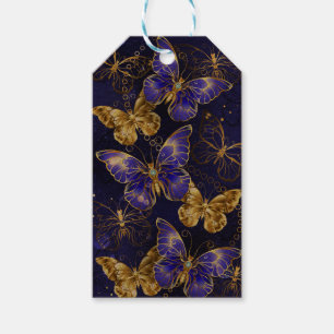 Étiquettes-cadeau Composition avec papillons Sapphire