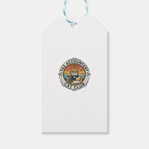 Étiquettes-cadeau Comptable fiscal chat mignon kitty design - Compte