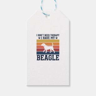 Étiquettes-cadeau Conception de chemise de thérapie pour chien Beagl