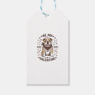 Étiquettes-cadeau Conception de chemise vintage Saint-Valentin Bulld