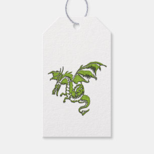 Étiquettes-cadeau Conception de dragon volant