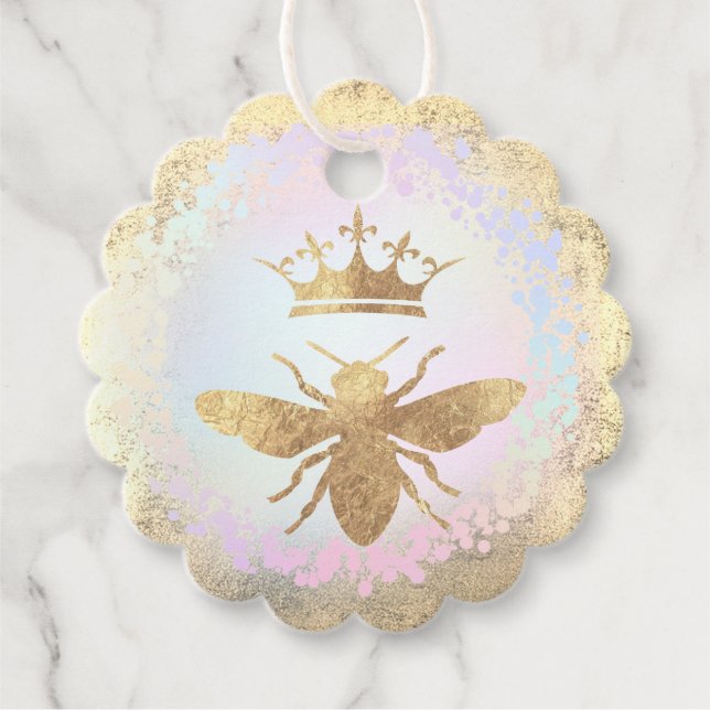 Étiquettes Cadeau conception de l'abeille royale (Devant)