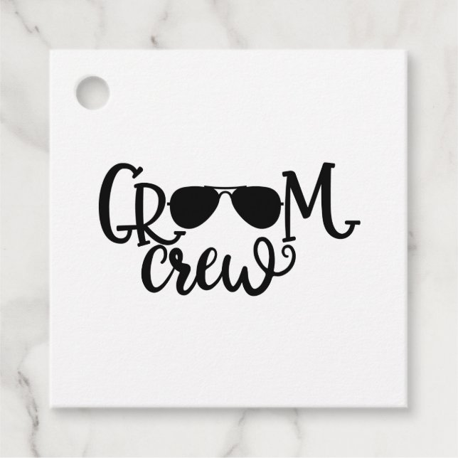 Étiquettes Cadeau Conception de mariage pour l'équipe du marié (Devant)
