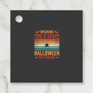Étiquettes Cadeau Conception de toile d'araignée d'Halloween effraya