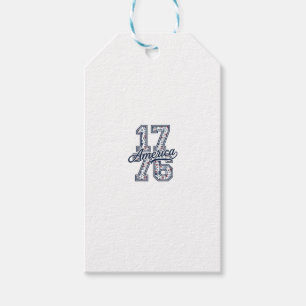 Étiquettes-cadeau Conception de vecteur vintage patriotique floral a