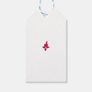 Étiquettes-cadeau Conception Féminine, Or Clair, Rouge Pourpre