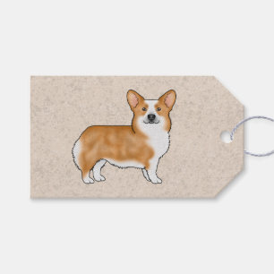 Étiquettes-cadeau Conception Graphique De Pembroke Welsh Corgi Rouge