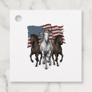 Étiquettes Cadeau Conception vectorielle de chevaux de course patrio