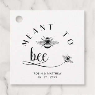 Étiquettes Cadeau Conçu pour l'abeille, noir et blanc Élégant Abeill