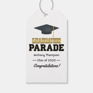 Étiquettes-cadeau Conduite par la Parade des diplômés Félicitations