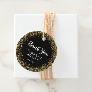 Étiquettes Cadeau Confetti d'or   Balises Mariage noir Favoriser Mer