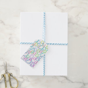 Étiquettes-cadeau Confettis en forme de lettre "D"