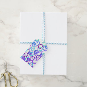 Étiquettes-cadeau Confettis en forme de lettre "O"