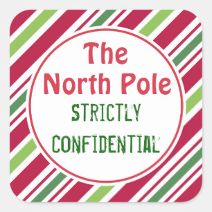 Étiquettes Cadeau Confidentiel du Pôle Nord