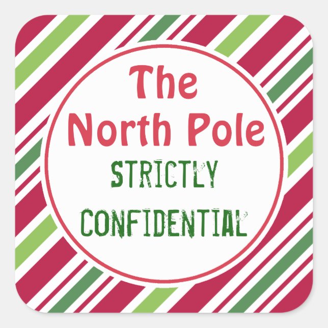 Étiquettes Cadeau Confidentiel du Pôle Nord (Devant)