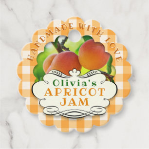 Étiquettes Cadeau Confiture artisanale en abricot